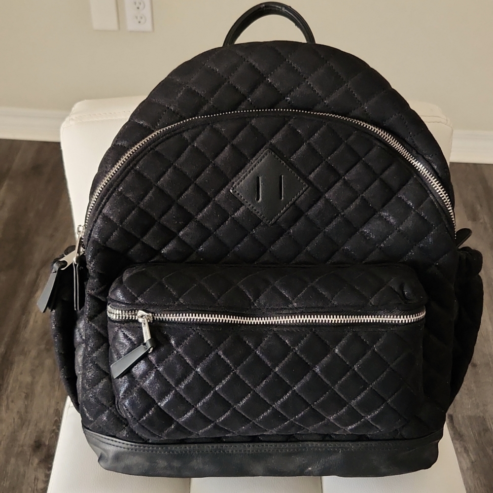 Massimo Black Quillted Backpack